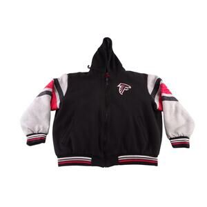 NFL	Atlanta Falcons Vintage Varsity Winter Jacket Black/Gray/Red Men XXL Used
